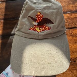 Tan Baseball Cap with Budweiser Embroidery